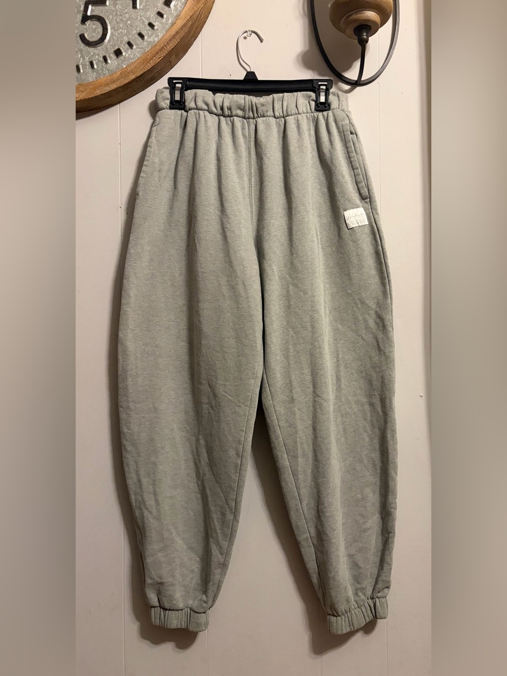 Hollister Light Grayish Green Sweatpants - Cozy Joggers
